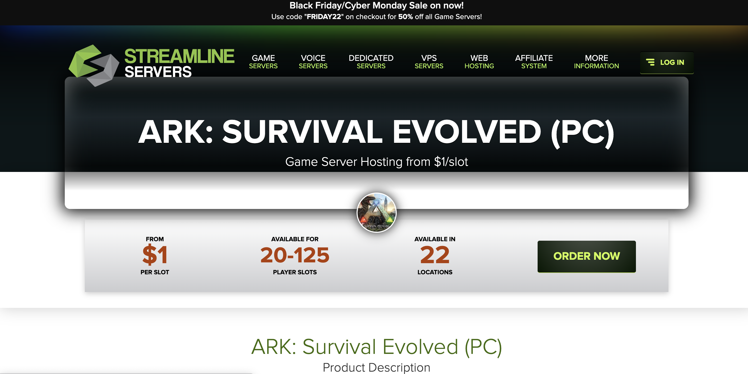 Streamline Servers ARK Survival Evolved Hosting