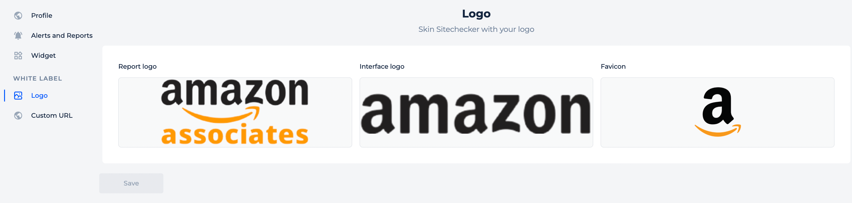 custom logo and favicon