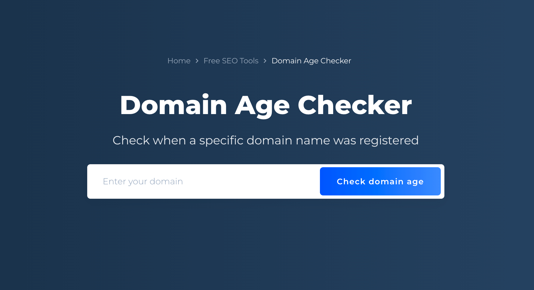 Domain Age Checker