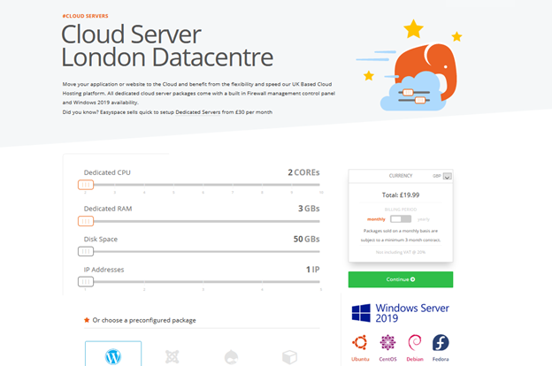 EASYSPACE Cloud Hosting