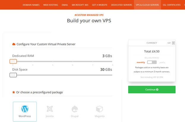 EASYSPACE VPS hosting