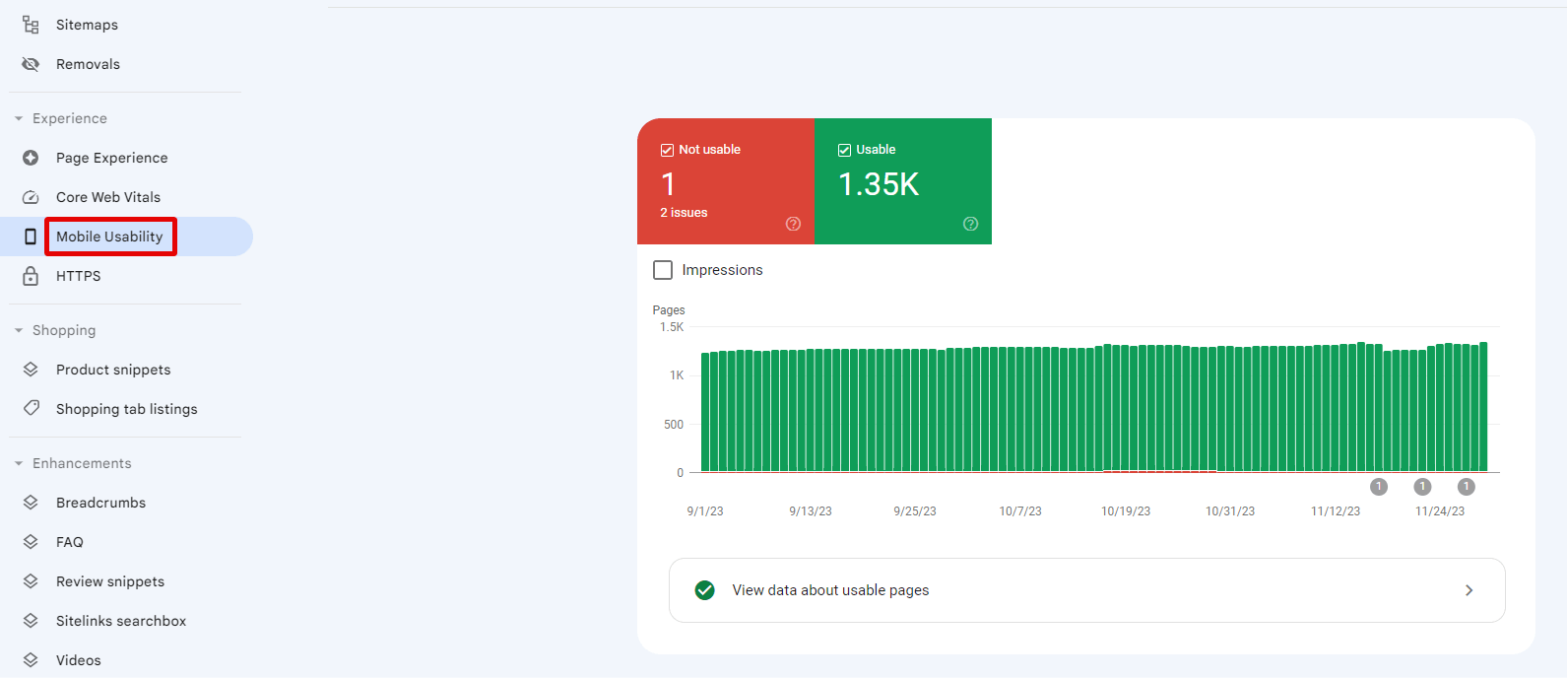 GSC Mobile Usability