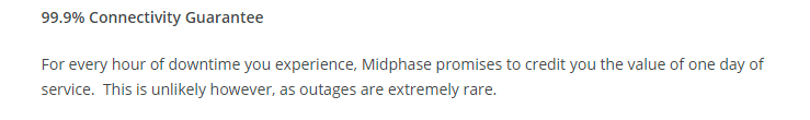 Midphase uptime guarantees