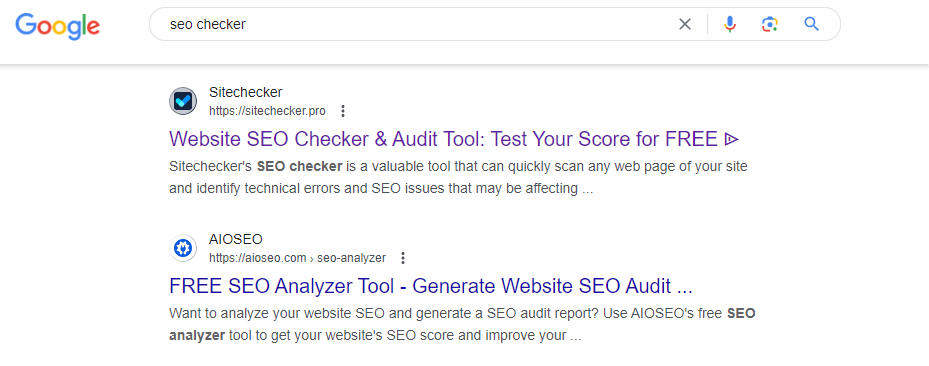 Organic Search Results