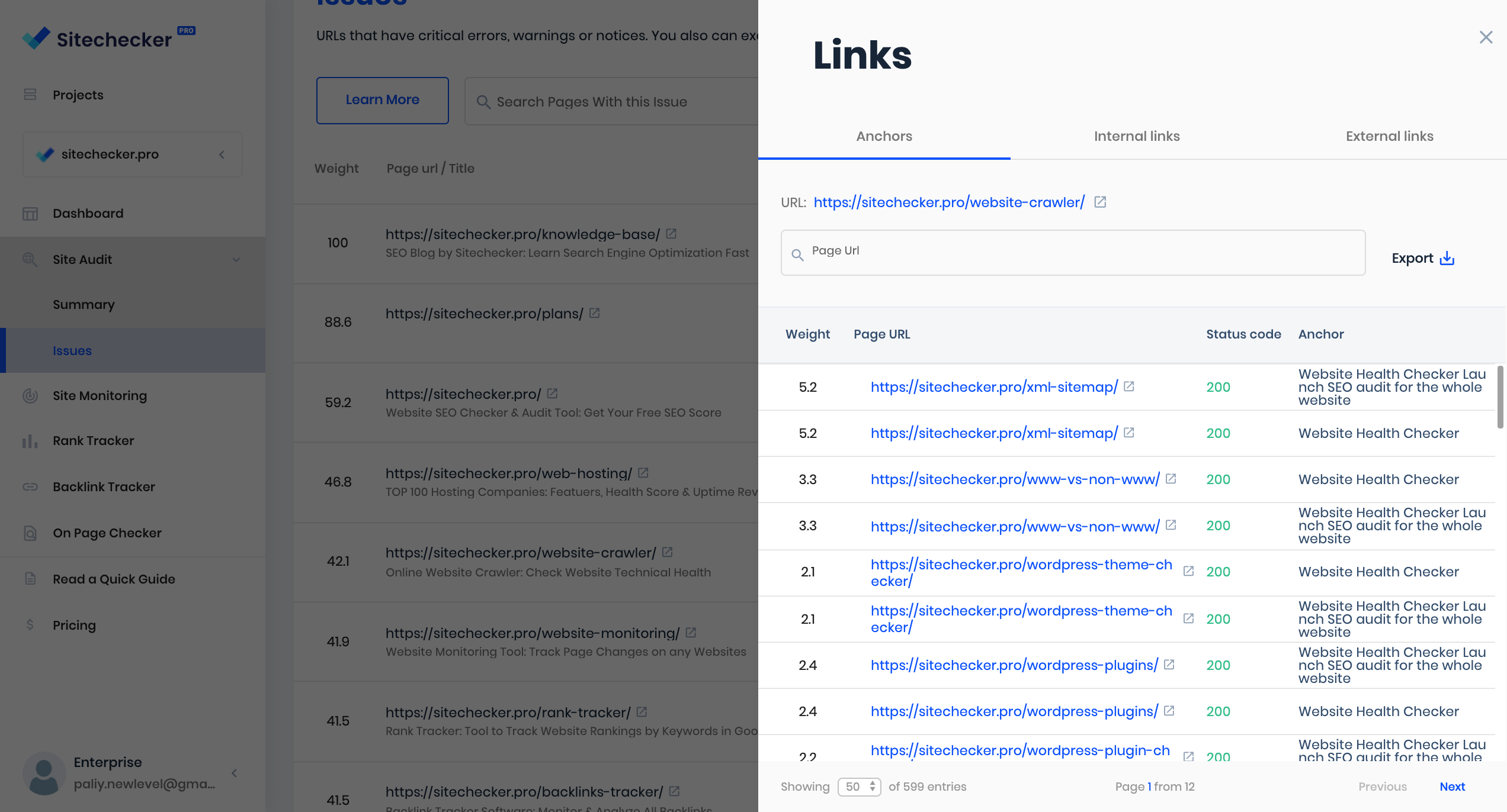 internal links structure