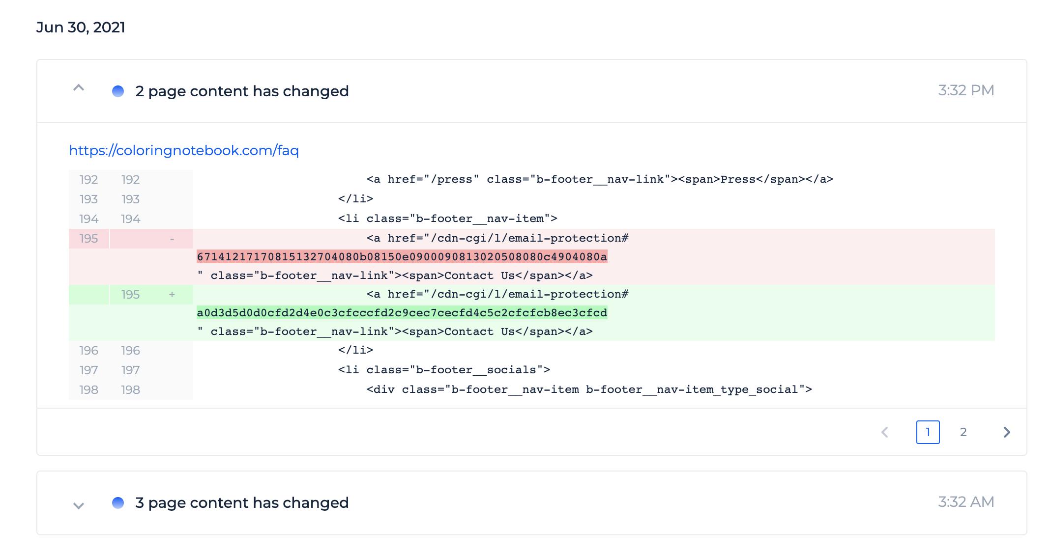 duplicate events in content monitoring