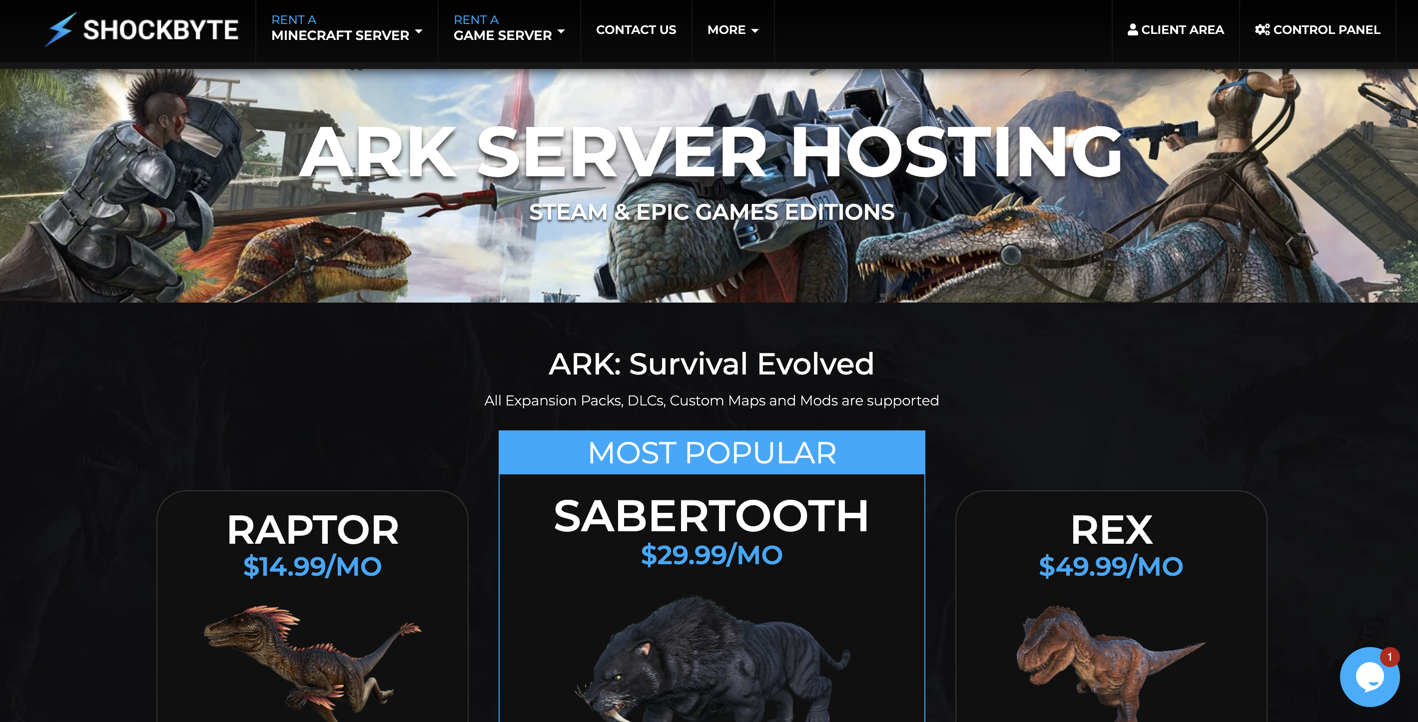 Shockbyte ARK Server Host