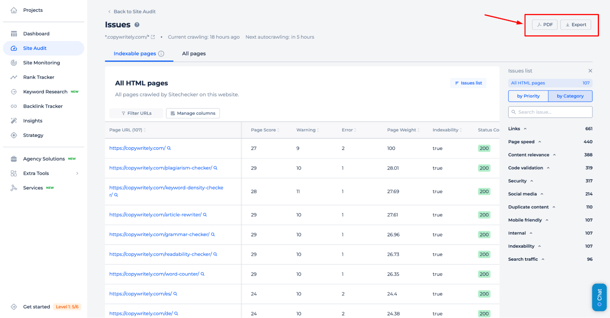 Site Audit Reports