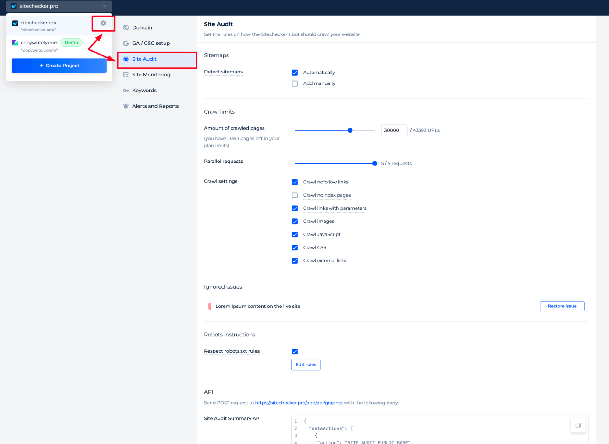 Sitechecker Site Audit