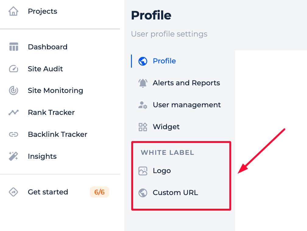 White Label Feature